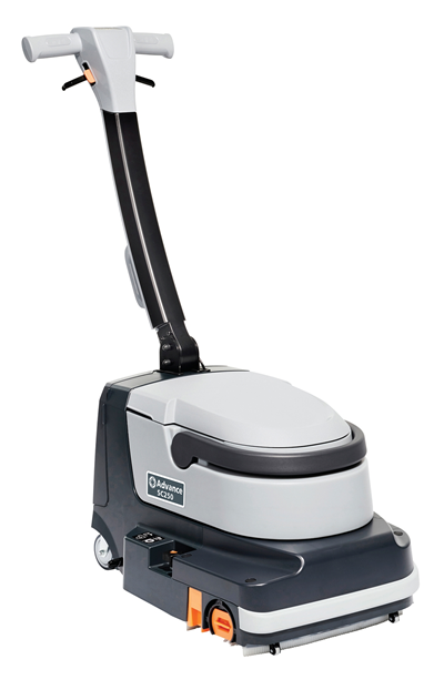 SC250 WALK-BEHIND FLOOR
SCRUBBER W/ 36V LITHIUM BATT.
AND ON BOARD CHARGER, 1.6GAL
TANK