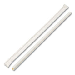 INDIVIDUALLY WRAPPED PAPER
STRAWS 7 3/4&quot; X 1/4&quot;, WHITE
(3200/CS)