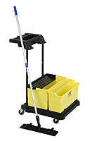 ERGOWORX TRAPEZOID MICROFIBER
CHARGING BUCKET W/ STRAINER,
DISCHARGE BUCKET W/ ROD AND
MOP HOLDER W/O TROLLEY