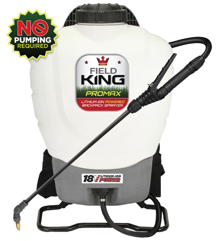 4 GAL FIELD KING LITHIUM ION
BATTERY BACKPACK SPRAYER 