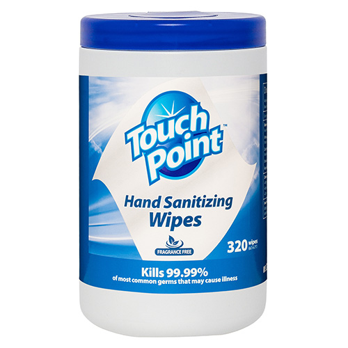 TOUCHPOINT HAND SANITIZING  WIPES, 320 WIPES (6/CS)