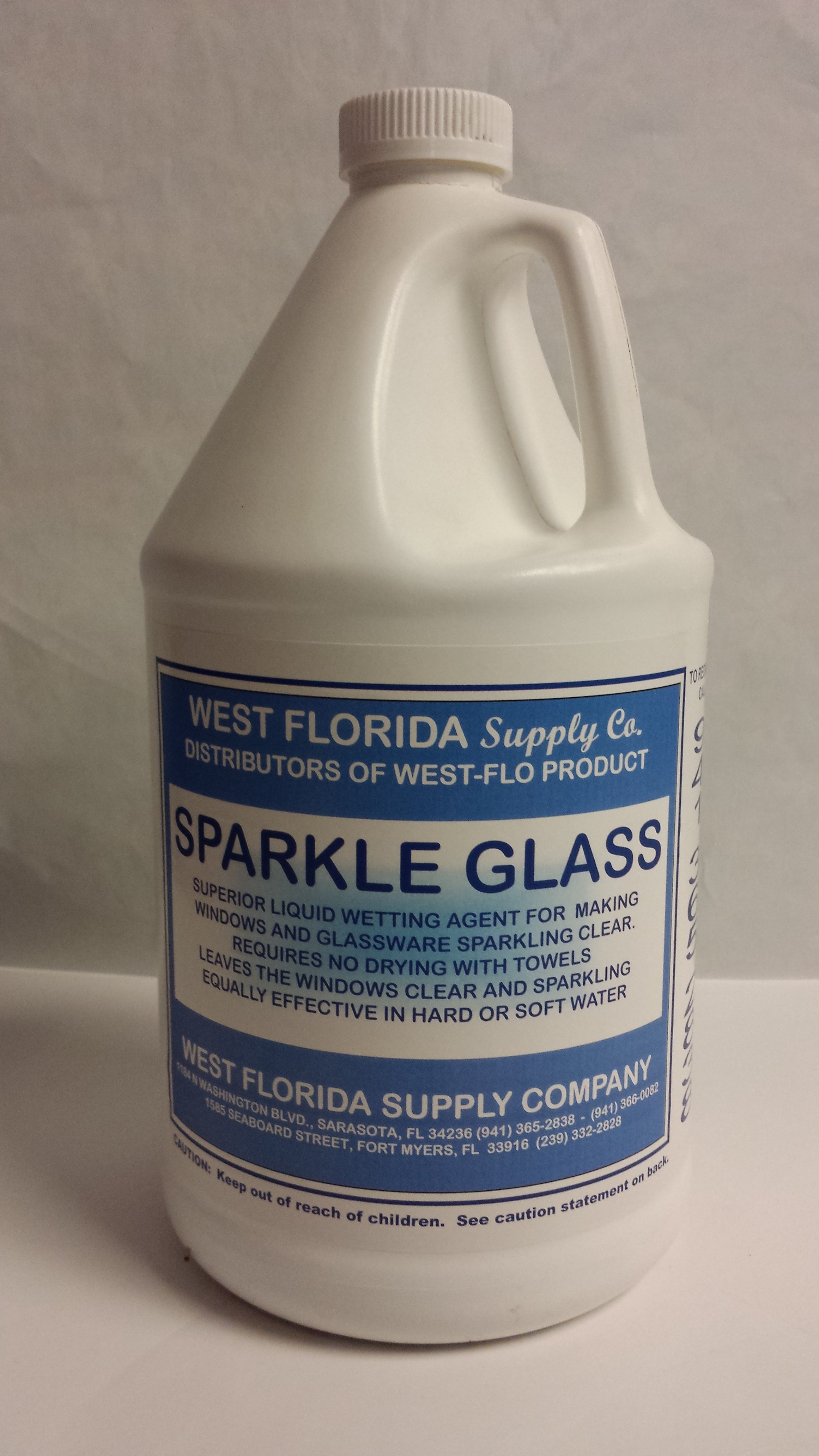 WEST FLO SPARKLE GLASS-
FOR USE W/ SQUEEGEES ONLY
(4/1GAL)