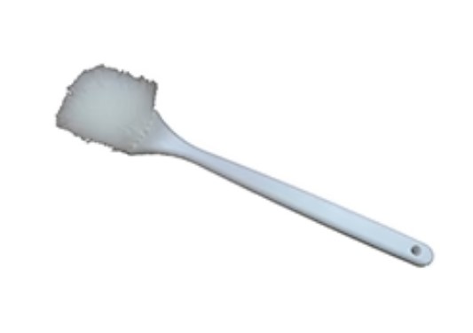 BRUSH L/H 20&quot; PLASTIC WHITE  POT (12/CS)