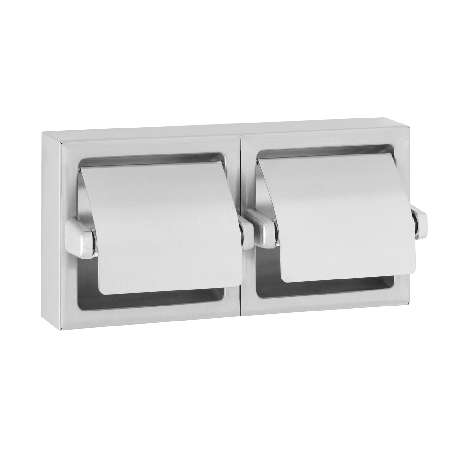 SURFACE-MOUNTED TOILET TISSUE DISPENSER, 2 ROLL - S.S. SATIN