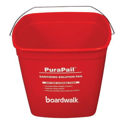 PURAPAIL 6QT SANITIZING  SOLUTION BUCKET - RED