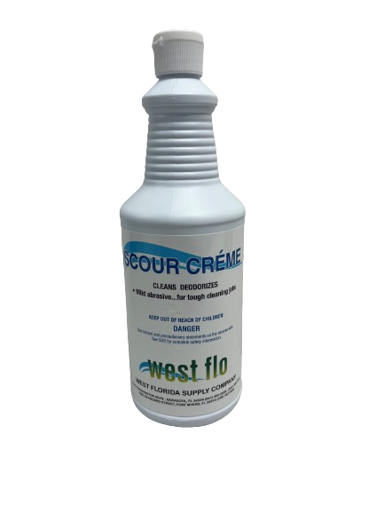 WEST FLO SCOUR CREME LIQUID CREME CLEANSER RTU (12/32OZ)