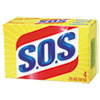 SOS STEEL WOOL SOAP PADS 4/BX (24BX/CS)