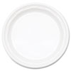 9&quot; ROUND IMPACT PLASTIC PLATE - WHITE (500/CS)