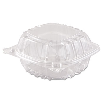 6&quot; CLEAR PLASTIC HINGED CONTAINER (4/125)