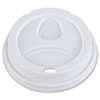 WHITE PLASTIC DOME LID - 12/16OZ HOT CUP (10/100)