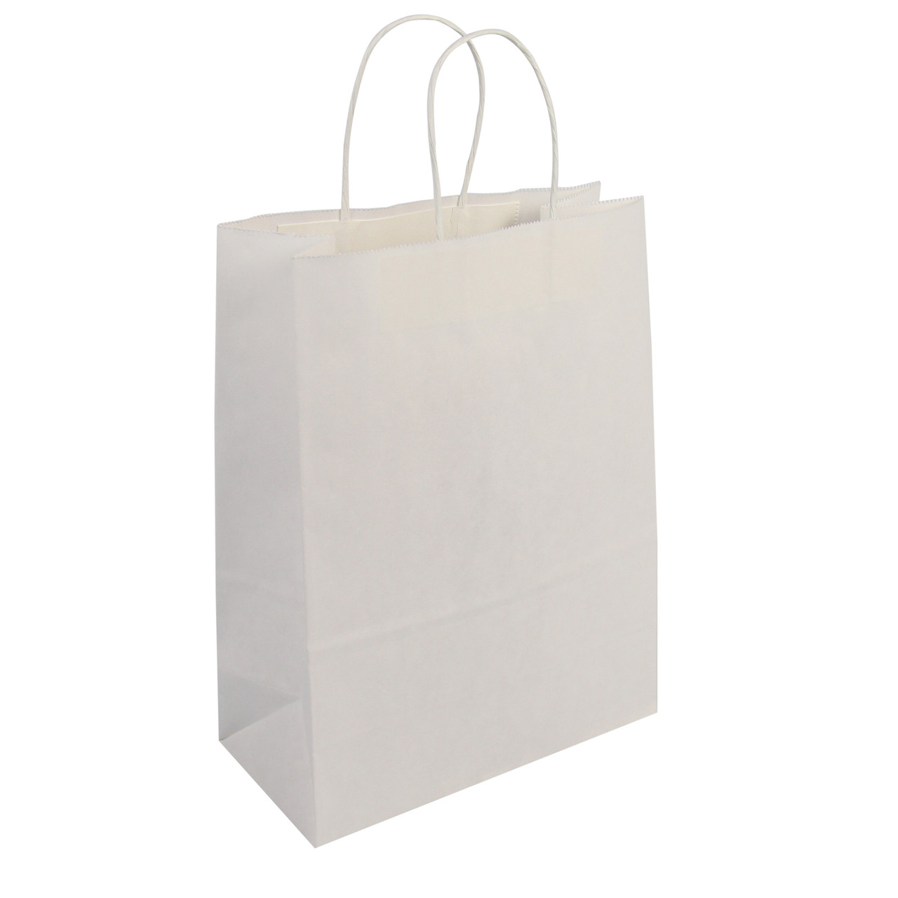 BAGS 60# GROCERY BAG WITH  TWIST HANDLE - WHITE 10X5X13 