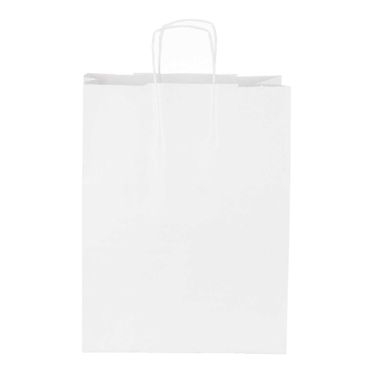 BAGS 65# GROCERY BAG WITH  TWIST HANDLE - WHITE 13X7X17 