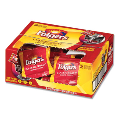 FOLGERS COFFEE, CLASSIC ROAST,  0.9OZ FRACTIONAL PACKS (36/CS)