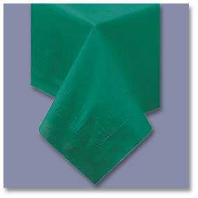 54X108 HUNTER GREEN POLY/TISSUE TABLECOVER (25)
