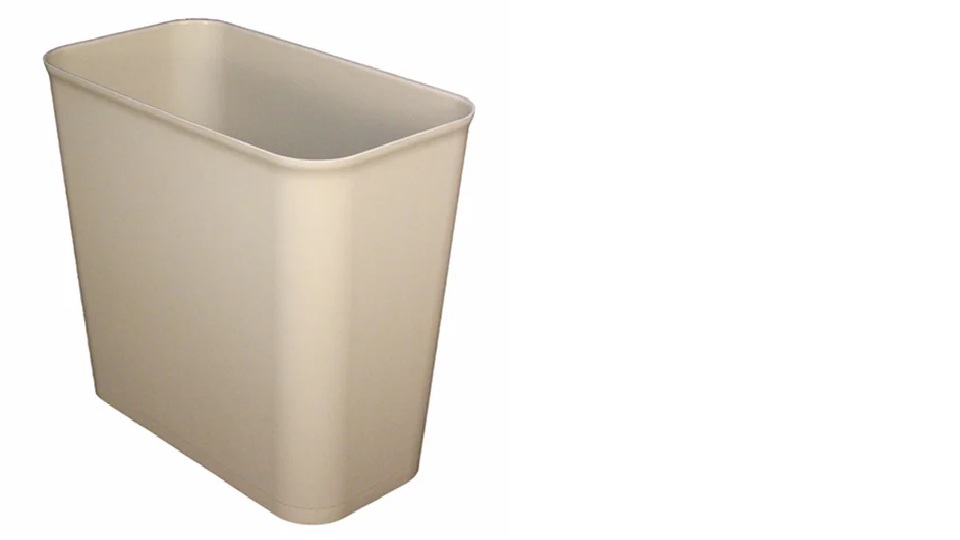 U.L. APPROVED FIRE RESISTANT 27 QT WASTE RECEPTACLE - BEIGE 