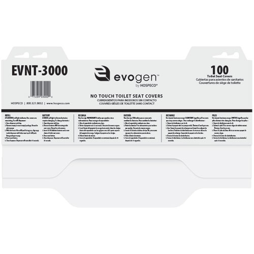 EVOGEN TOILET SEAT COVERS, 100/PK (30PK/CS)