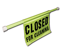 HANGING SIGN &quot;CLOSED FOR CLEANING&quot; 30-44&quot;L (6/CS)