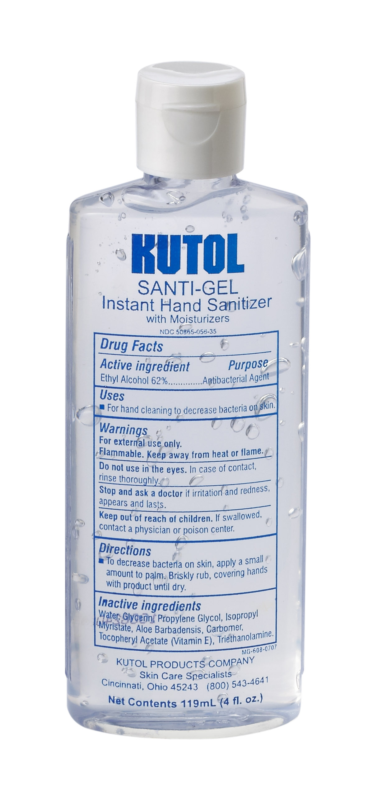 KUTOL SANTI-GEL ALCOHOL HAND SANIT HAND HELD (24/4OZ)