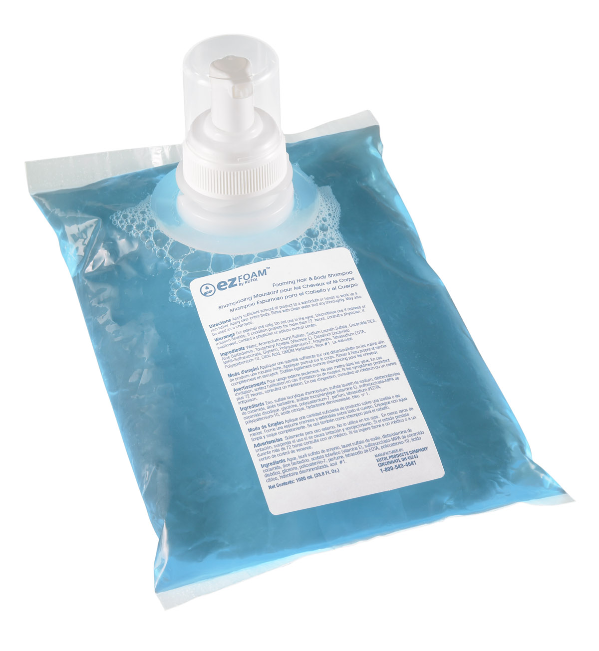 KUTOL EZ FOAM HAIR &amp; BODY WASH (6/1000ML)