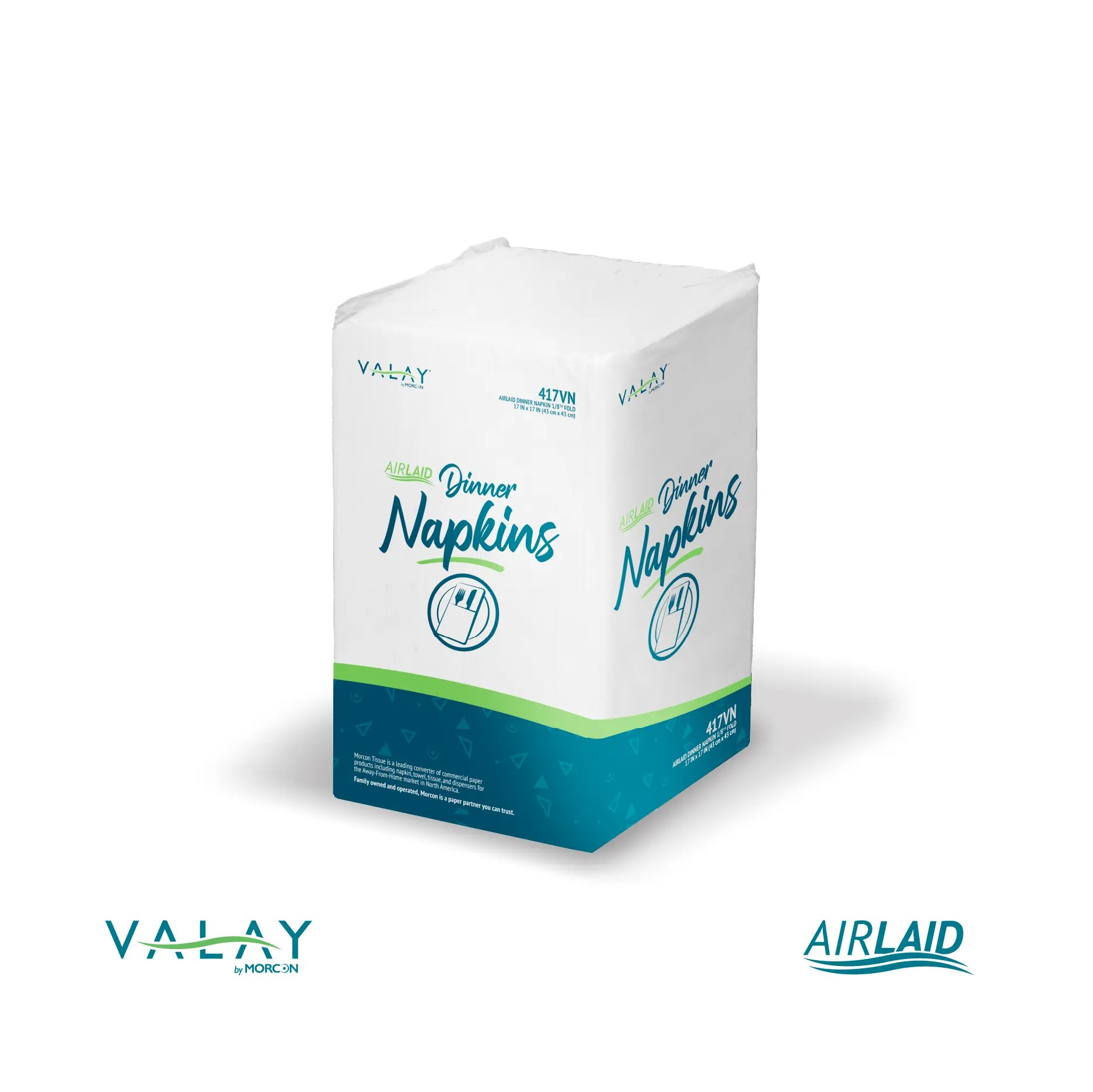 16.93&quot; X 16.93&quot; VALAY DINNER  NAPKIN AIRLAID - WHITE (6/50)