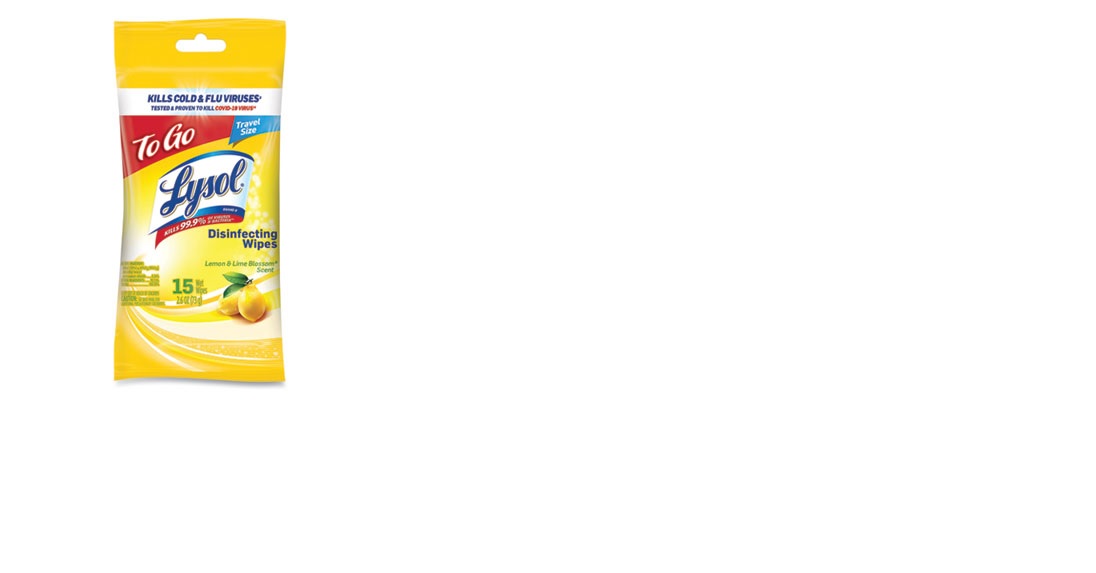 LYSOL TO-GO DISINFECTING  WIPES, LEMON-LIME BLOSSOM 