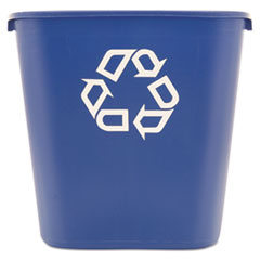 RUBBERMAID 28 QT RECTANGULAR
RECYCLE WASTE RECEPTACLE -
BLUE
