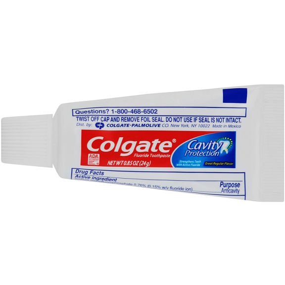 COLGATE REGULAR TOOTHPASTE 
UNBOXED, 0.85OZ (240/CS)