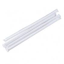 DAXWELL 10.25&quot; WHT W/ RED STRIPE JUMBO WRAPPED STRAWS