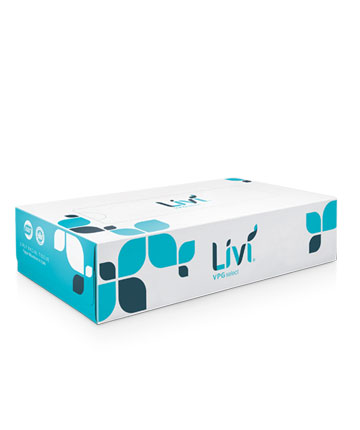 SOLARIS LIVI VPG SELECT FACIAL  TISSUE - WHITE 2PLY FLAT BOX 