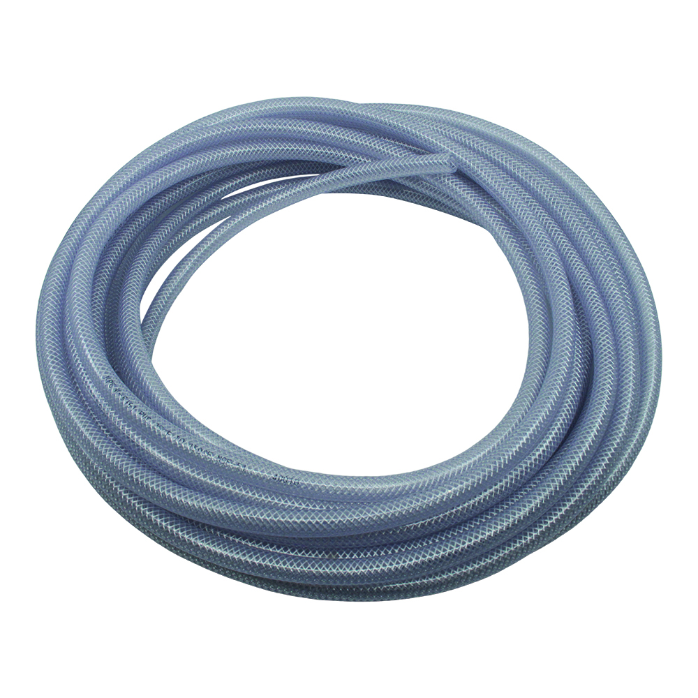 3/8&quot; ID CLEAR PVC BRAIDED SOLUTION HOSE FOR LAUNDRY