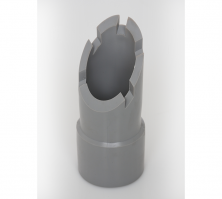 HOSE CUFF 2&quot; CAR WASH ANGLED GREY FOR CRUSHPROOF HOSE